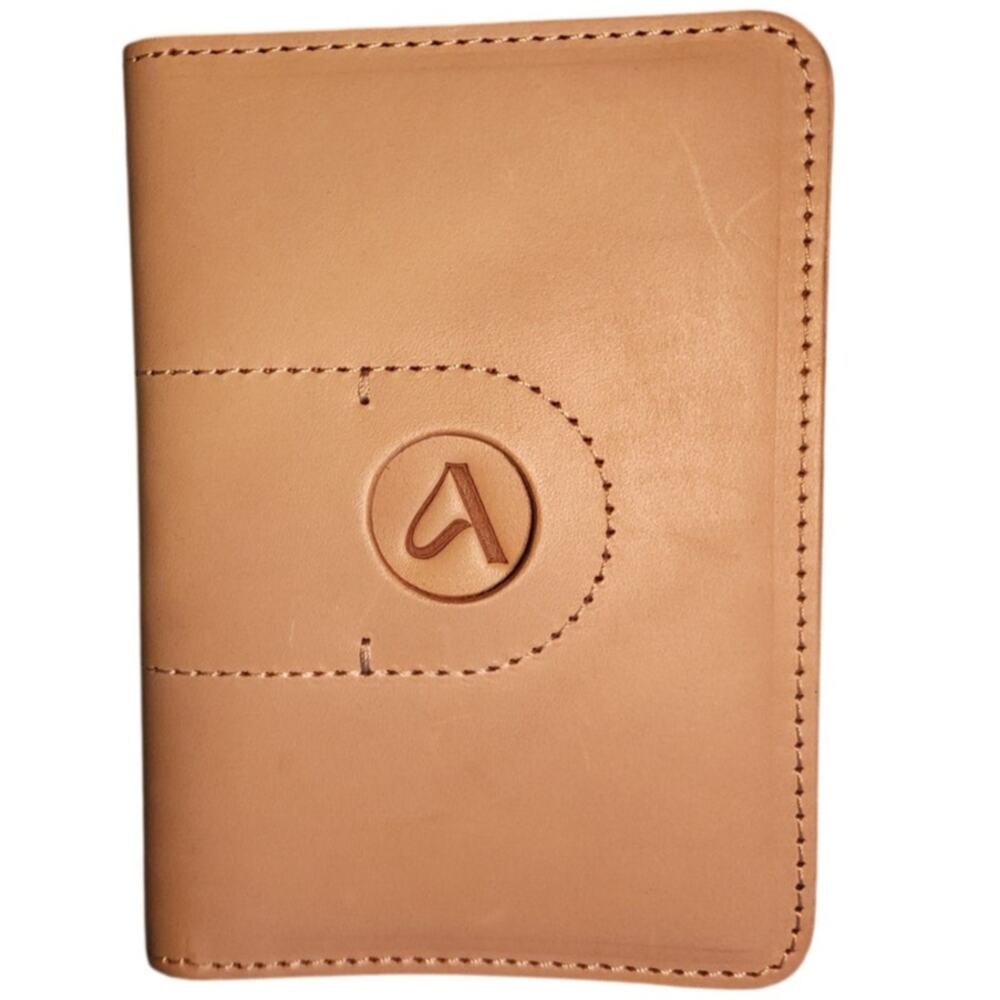 Leather Passport Holder Allive strong real leather 6" x 4.5" see photos